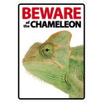 Señal A5 'Beware of the Chameleon', 14.8 x 21 cm, MAGNET & STEEL