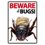 Señal A5 'Beware of the Bugs', 14.8 x 21 cm, MAGNET & STEEL