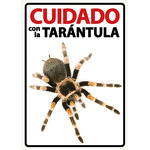 Señal A5 'Cuidado con la Tarántula', 14.8 x 21 cm, MAGNET & STEEL