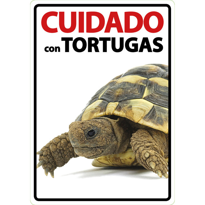 Señal A5 'Cuidado con Tortugas', 14.8 x 21 cm, MAGNET & STEEL