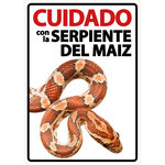 Señal A5 'Cuidado con la Serpiente del Maíz', 14.8 x 21 cm, MAGNET & STEEL