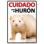 Señal A5 'Cuidado con el Hurón', 14.8 x 21 cm, MAGNET & STEEL