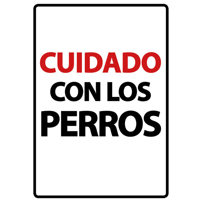 Señal A5 'Cuidado con Los Perros', 14.8 x 21 cm, MAGNET & STEEL