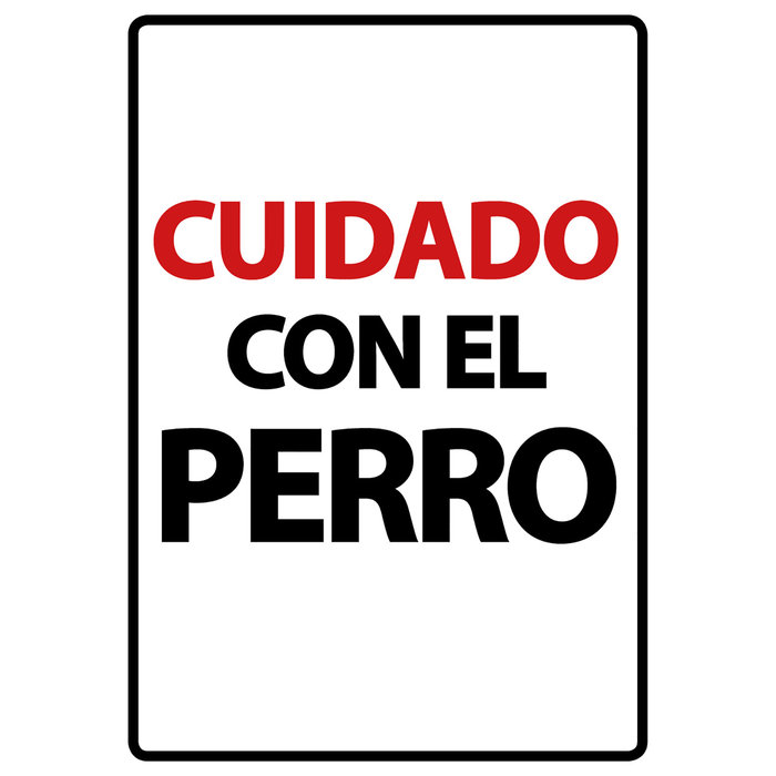 Señal A5 'Cuidado con el Perro', 14.8 x 21 cm, MAGNET & STEEL