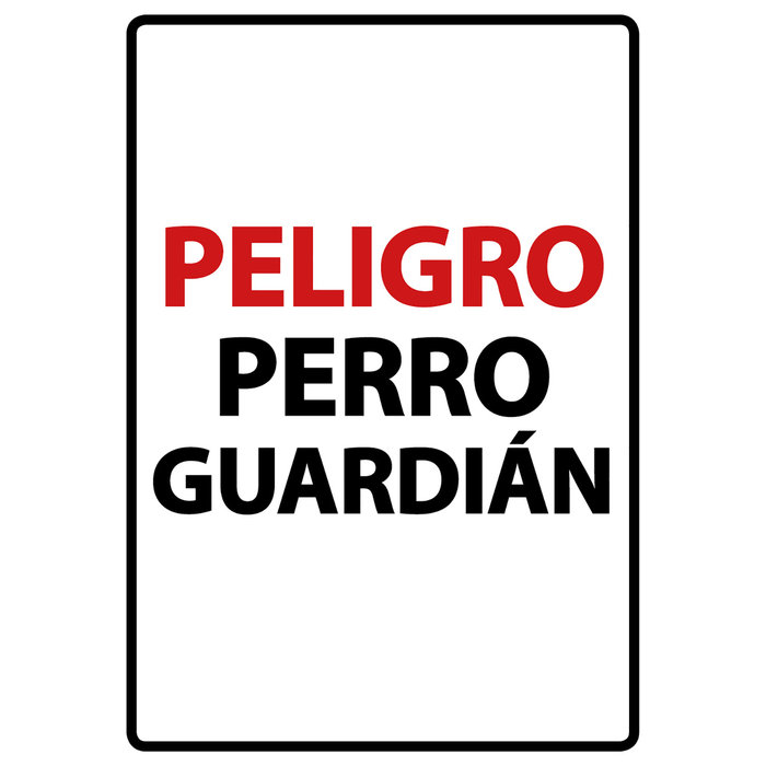 Señal A5 'Peligro Perro Guardián', 14.8 x 21 cm, MAGNET & STEEL