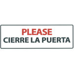 Señal Horizontal 'Please Cierre la Puerta', 30 x 10.3 cm, MAGNET & STEEL