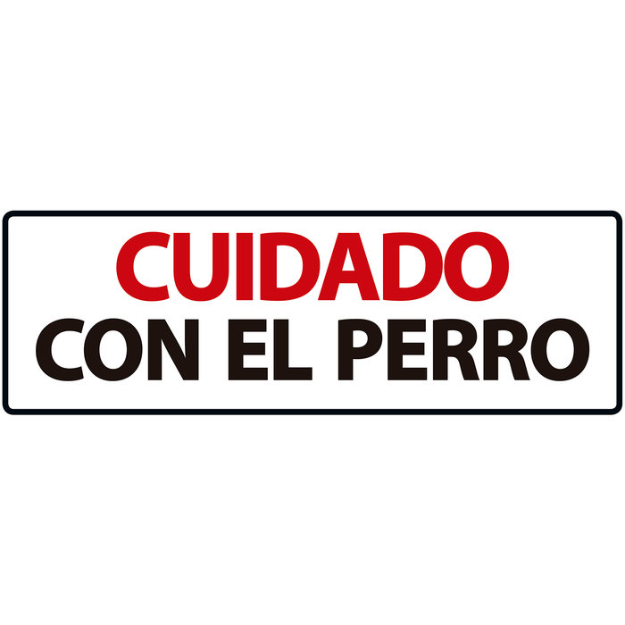 Señal Horizontal 'Cuidado con el Perro', 30 x 10.3 cm, MAGNET & STEEL