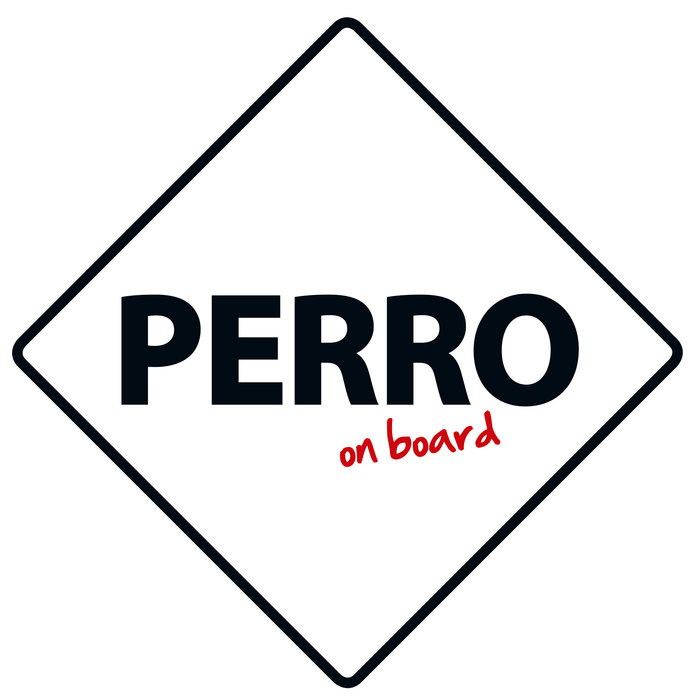 Señal con Ventosa 'Perro on Board', 14 x 14 cm, MAGNET & STEEL