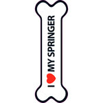 Señal-Hueso Magnético 'I Love my Springer', 15.5 x 5 cm, MAGNET & STEEL