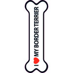 Señal-Hueso Magnético 'I Love my Border Terrier', 15.5 x 5 cm, MAGNET & STEEL