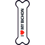 Señal-Hueso Magnético 'I Love my Bichón', 15.5 x 5 cm, MAGNET & STEEL