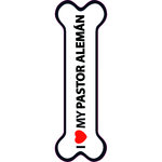 Señal-Hueso Magnetico 'I Love my Pastor Alemán', 15.5 x 5 cm, MAGNET & STEEL