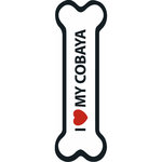 Señal-Hueso Magnético 'I Love my Cobaya', 15.5 x 5 cm, MAGNET & STEEL