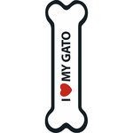 Señal-Hueso Magnético 'I Love my Gato', 15.5 x 5 cm, MAGNET & STEEL