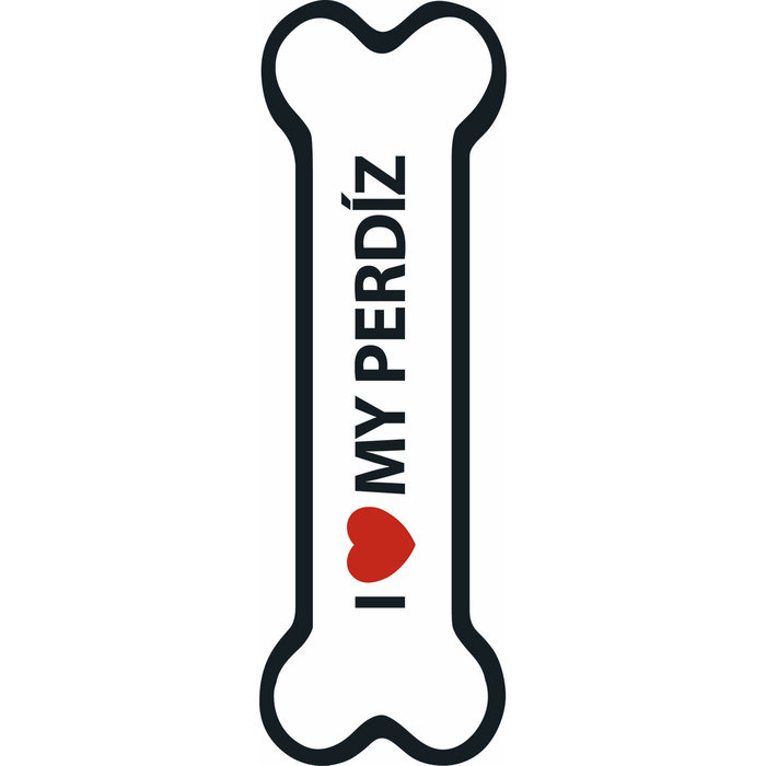 Señal-Hueso Magnético 'I Love my Perdíz', 15.5 x 5 cm, MAGNET & STEEL