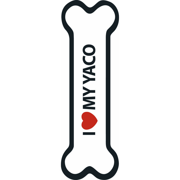 Señal-Hueso Magnético 'I Love my Yaco', 15.5 x 5 cm, MAGNET & STEEL