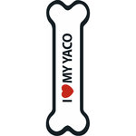 Señal-Hueso Magnético 'I Love my Yaco', 15.5 x 5 cm, MAGNET & STEEL