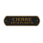 Señal Horizontal Hierro 'Cierre esta puerta', 24 x 7.2 cm, MAGNET & STEEL