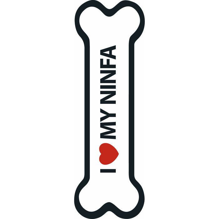 Señal-Hueso Magnético 'I Love my Ninfa', 15.5 x 5 cm, MAGNET & STEEL