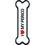 Señal-Hueso Magnético 'I Love my Perico', 15.5 x 5 cm, MAGNET & STEEL