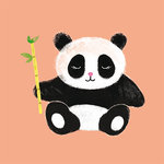 Tarjeta Dibujo Panda, 15 x 15 cm, MAGNET & STEEL