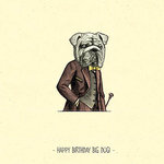 Tarjeta Bulldog con Cuerpo de Hombre, 15 x 15 cm, MAGNET & STEEL