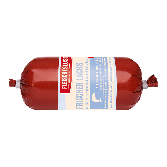 Salchicha Perro Salmón con Ternera, FLEISCHELUST, 200 g
