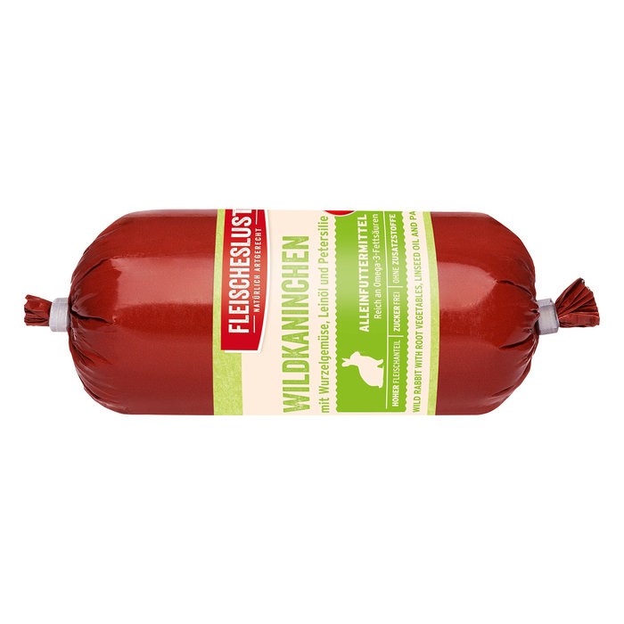Salchicha Perro Conejo Salvaje, FLEISCHELUST, 200 g