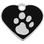 Placa IMARC Corazón Pequeño, 2.5 x 2 cm, Latón, Negro/baño Plata H925. Si quiere añadir grabación añada el artículo H166200, indique el nombre a grabar en el campo de observaciones de su pedido.