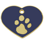 Placa IMARC Corazón Pequeño, 2.5 x 2 cm, Latón, Azul/baño Oro 24 K, Si quiere añadir grabación añada el artículo H166200, indique el nombre a grabar en el campo de observaciones de su pedido. Se pueden añadir hasta 2 grabaciones por placa.