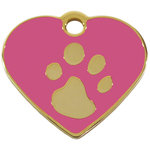 Placa IMARC Corazón Pequeño, 2.5 x 2 cm, Latón, Rosa/baño Oro 24 K. Si quiere añadir grabación añada el artículo H166200, indique el nombre a grabar en el campo de observaciones de su pedido.