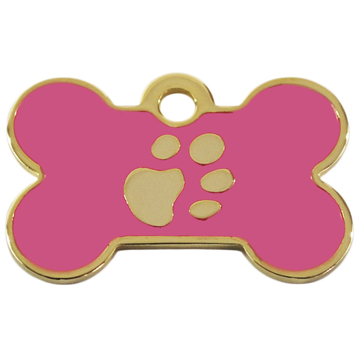 Placa IMARC Hueso Grande, 4 x 2 cm, Latón, Rosa/baño Oro 24 K, Si quiere añadir grabación añada el artículo H166200, indique el nombre a grabar en el campo de observaciones de su pedido. Se pueden añadir hasta 2 grabaciones por placa.