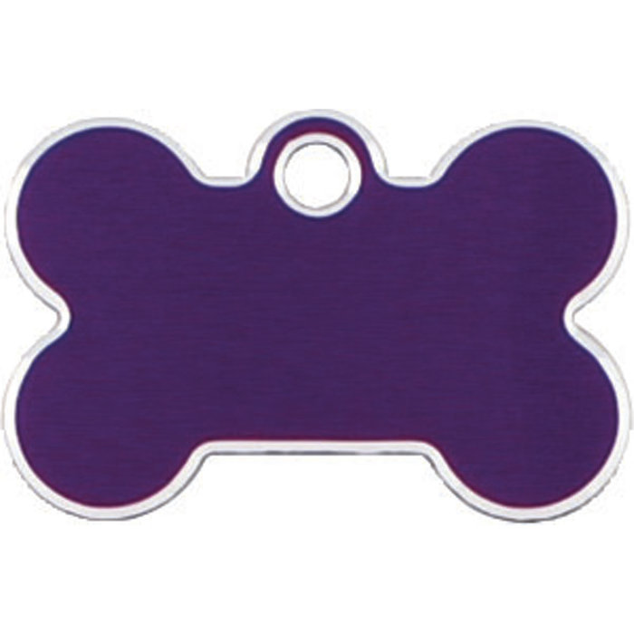 Placa IMARC Hi Line Hueso Pequeño, 3 x 2 cm, Aluminio, Lila. Si quiere añadir grabación añada el artículo H166200, indique el nombre a grabar en el campo de observaciones de su pedido. Se pueden añadir hasta 2 grabaciones por placa.