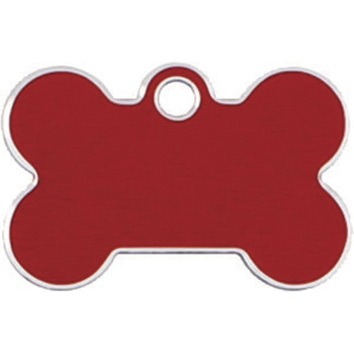 Placa IMARC Hi Line Hueso Pequeño, 3 x 2 cm, Aluminio, Rojo. Si quiere añadir grabación añada el artículo H166200, indique el nombre a grabar en el campo de observaciones de su pedido. Se pueden añadir hasta 2 grabaciones por placa.