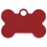 Placa IMARC Hi Line Hueso Pequeño, 3 x 2 cm, Aluminio, Rojo. Si quiere añadir grabación añada el artículo H166200, indique el nombre a grabar en el campo de observaciones de su pedido. Se pueden añadir hasta 2 grabaciones por placa.