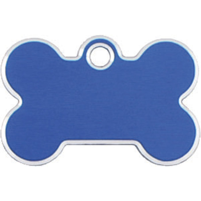 Placa IMARC Hi Line Hueso Pequeño, 3 x 2 cm, Aluminio, Azul. Si quiere añadir grabación añada el artículo H166200, indique el nombre a grabar en el campo de observaciones de su pedido. Se pueden añadir hasta 2 grabaciones por placa.