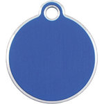 Placa IMARC Hi Line Círculo Pequeño, ø 2 cm, Aluminio, Azul. Si quiere añadir grabación añada el artículo H166200, indique el nombre a grabar en el campo de observaciones de su pedido. Se pueden añadir hasta 2 grabaciones por placa.