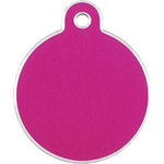 Placa IMARC Hi Line Círculo Pequeño, ø 2 cm, Aluminio, Rosa. Si quiere añadir grabación añada el artículo H166200, indique el nombre a grabar en el campo de observaciones de su pedido. Se pueden añadir hasta 2 grabaciones por placa.