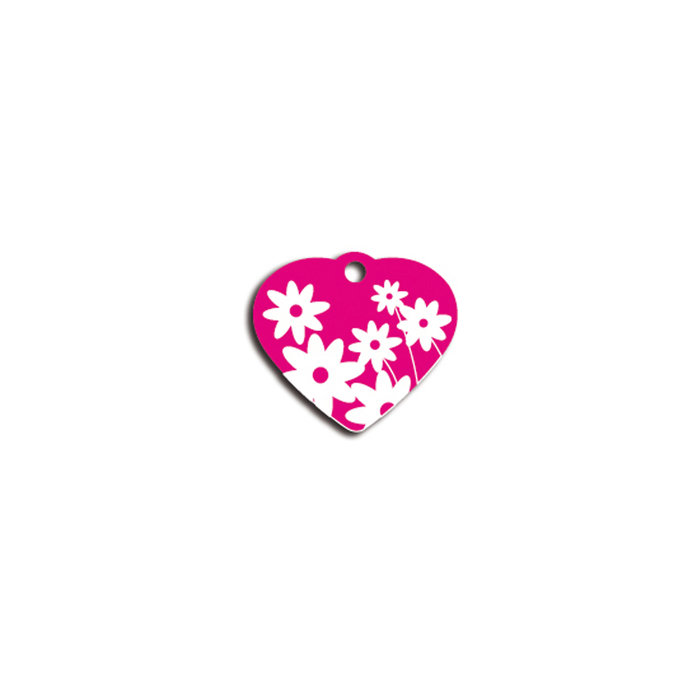 Placa IMARC Corazón Pequeño, 3 x 2 cm, Aluminio, Flores1 Rosa. Si quiere añadir grabación añada el artículo H166200, indique el nombre a grabar en el campo de observaciones de su pedido.