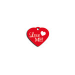 Placa IMARC Corazón Pequeño, 3 x 2 cm, Aluminio, LoveME! Rojo. Si quiere añadir grabación añada el artículo H166200, indique el nombre a grabar en el campo de observaciones de su pedido.