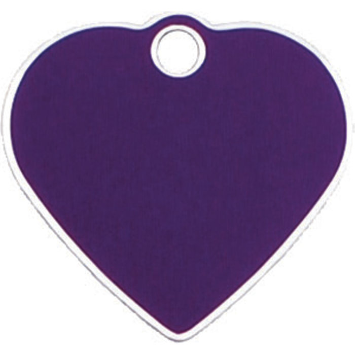 Placa IMARC Hi Line Corazón Pequeño, 2.5 x 2 cm, Aluminio, Lila. Si quiere añadir grabación añada el artículo H166200, indique el nombre a grabar en el campo de observaciones de su pedido. Se pueden añadir hasta 2 grabaciones por placa.