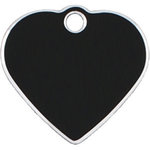 Placa IMARC Hi Line Corazón Pequeño, 2.5 x 2 cm, Aluminio, Negro. Si quiere añadir grabación añada el artículo H166200, indique el nombre a grabar en el campo de observaciones de su pedido. Se pueden añadir hasta 2 grabaciones por placa.