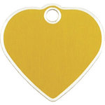 Placa IMARC Hi Line Corazón Pequeño, 2.5 x 2 cm, Aluminio, Oro. Si quiere añadir grabación añada el artículo H166200, indique el nombre a grabar en el campo de observaciones de su pedido. Se pueden añadir hasta 2 grabaciones por placa.