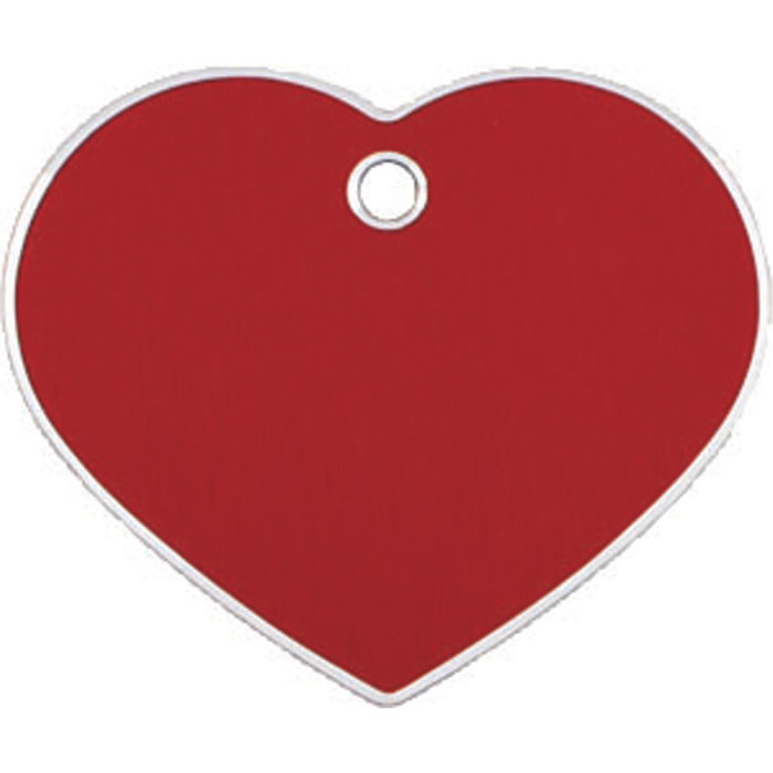 Placa IMARC Hi Line Corazón Grande, 4 x 3 cm, Aluminio, Rojo. Si quiere añadir grabación añada el artículo H166200, indique el nombre a grabar en el campo de observaciones de su pedido. Se pueden añadir hasta 2 grabaciones por placa.