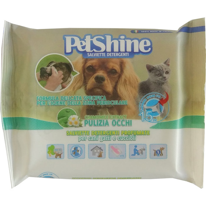 Toallitas Higiene para Ojos para Perro y Gato, 15 uds