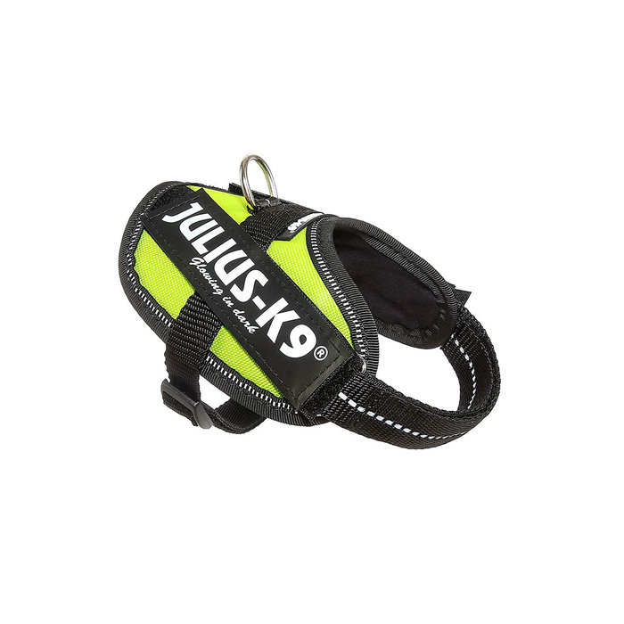 Arnés Julius-K9 IDC, Baby 2/XS–S, 33–45 cm/18 mm, Amarillo Neón