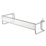Barra para correas III, Fondo:24 cm, 48 cm, Plata
