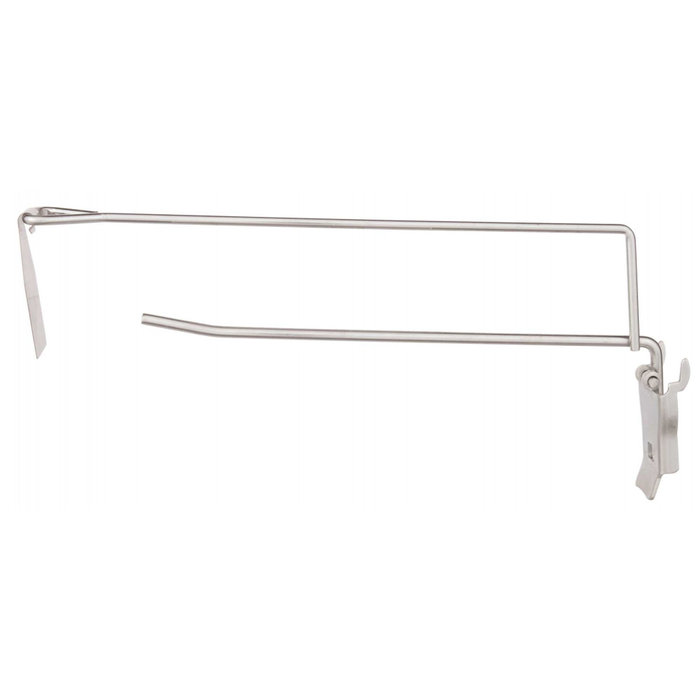Gancho doble, portaprecios, panel Tego 30 cm