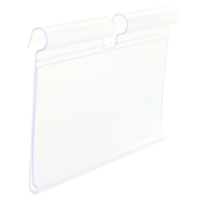 Soporte etiqueta colgante, 7,9 x 3,9 cm, Transparente
