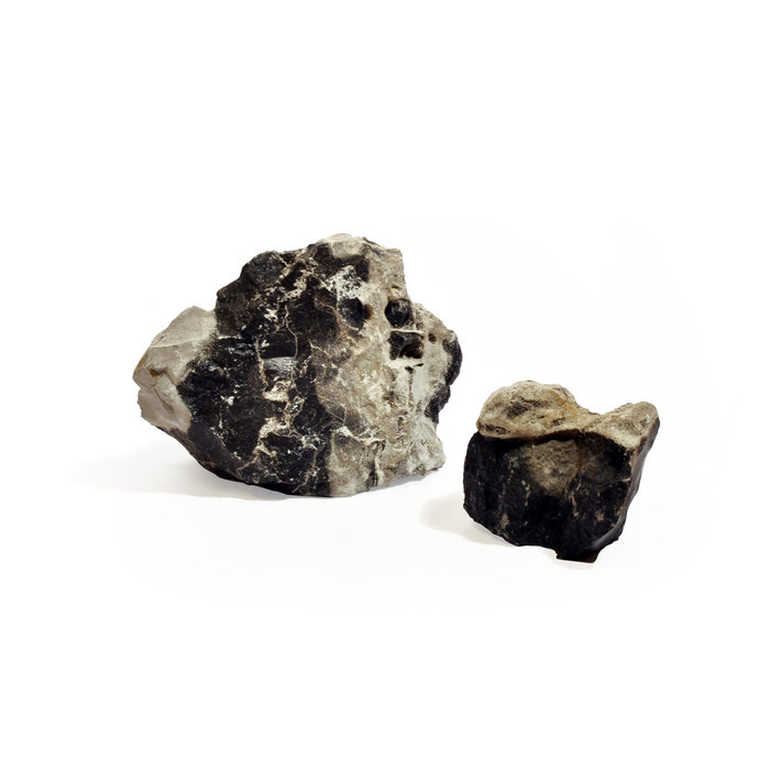 Piedra Blanco-Negro Rayada, Calcárea, 10 cm